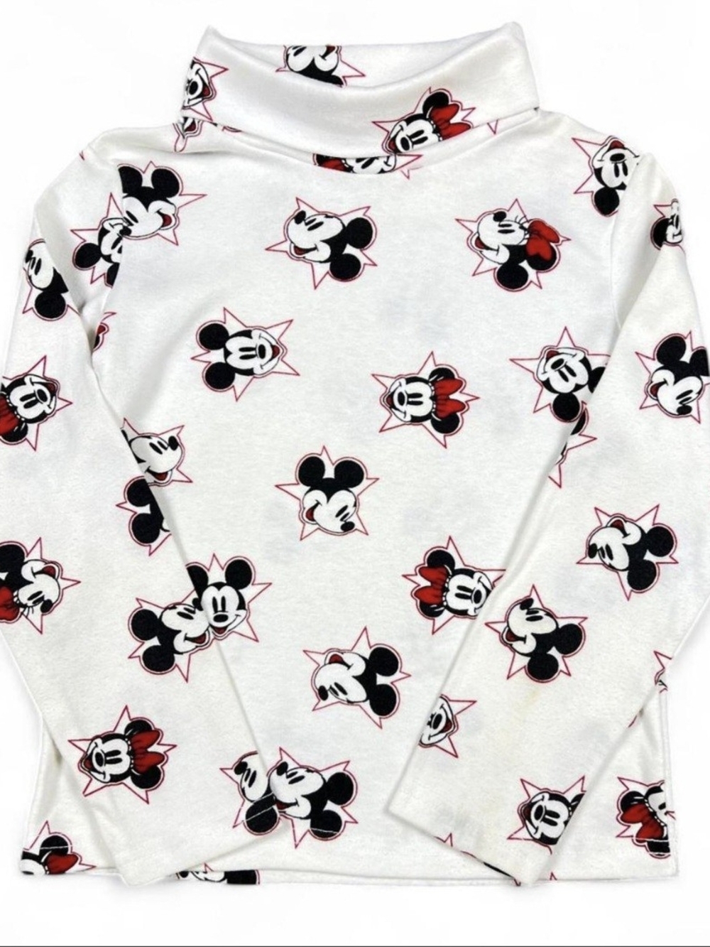 Vintage 90s Mickey & Co. Toddlers All Over Print Turtleneck